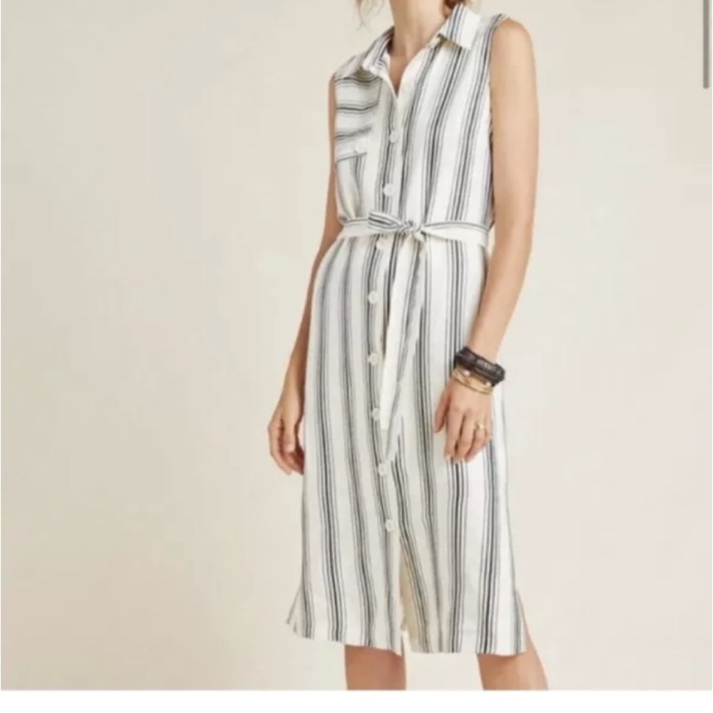 Anthropologie Maeve Esther Striped Shirt Dress NWT